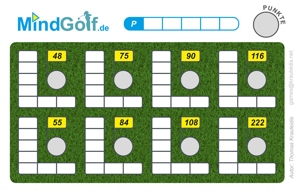 Neuheit Würfelspiel Mindgolf von Autor Thomas Krauleidis